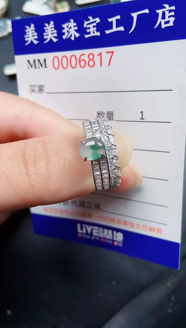 翡翠银S925镶嵌颈饰6817