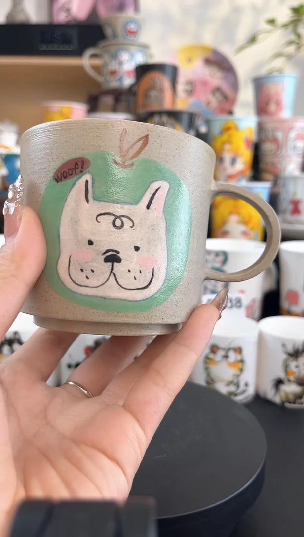 【闪购商品】摆件手工手绘陶瓷小杯杯