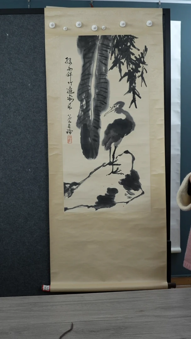 书法墨**士李kc老师 花鸟 立轴