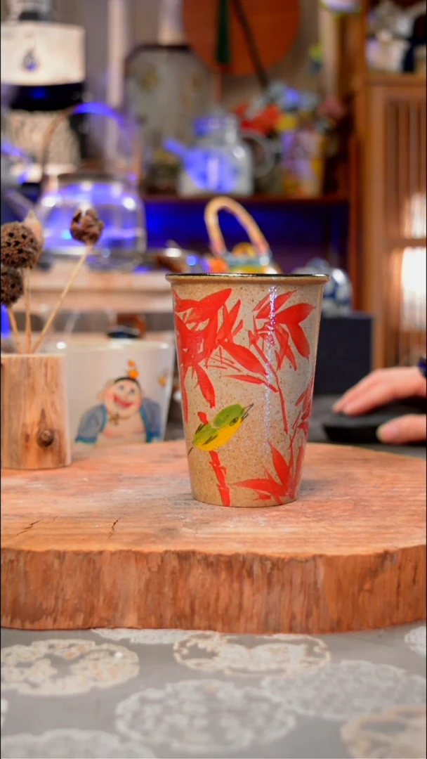 【闪购商品】杯子红手工手绘手工手绘