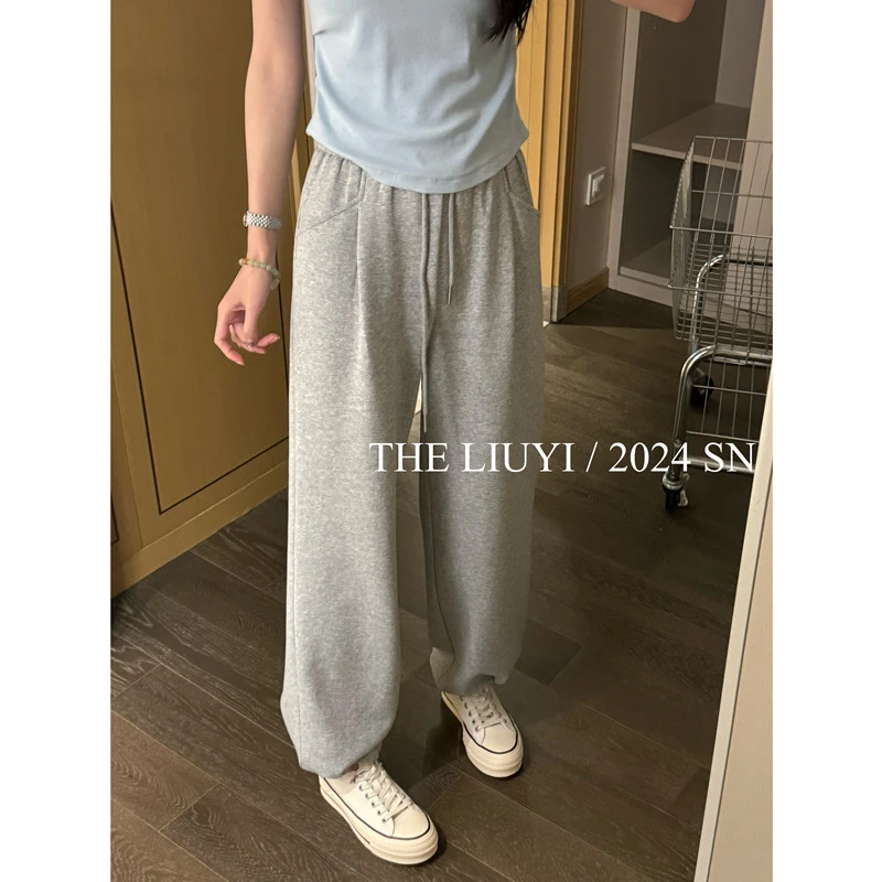 【LIUYI】降落伞~春夏高腰束脚两穿休闲卫裤43125