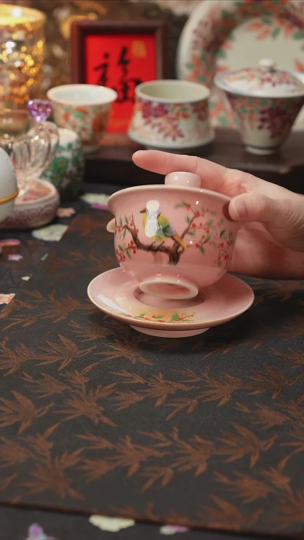 杯景德镇陶瓷杯碗柴烧多人