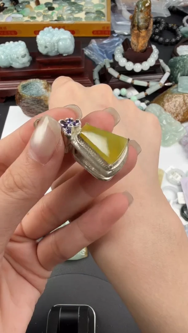 吊坠(不含链)未镶嵌翡翠翡翠饰品-283 铜托