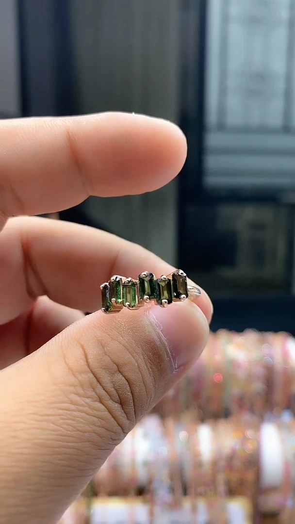 【闪购商品】碧玺戒指银S925镶嵌354354354354