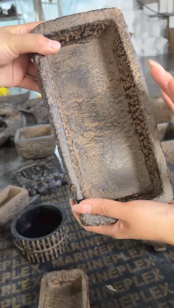 陶土【火山泥】金石坯汉砖盆