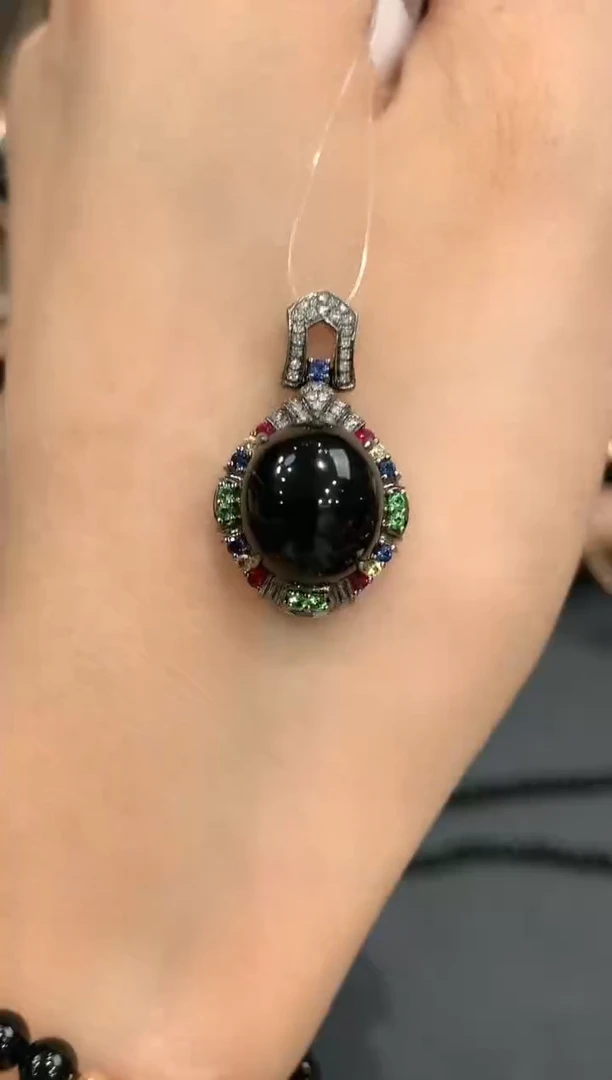 吊坠(不含链)18K金镶嵌翡翠ᥫ****?q53多样性一件发货