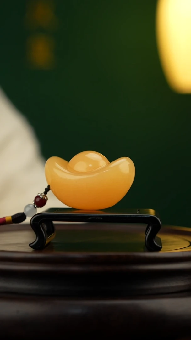 玉【元宝】天然玉石手把件