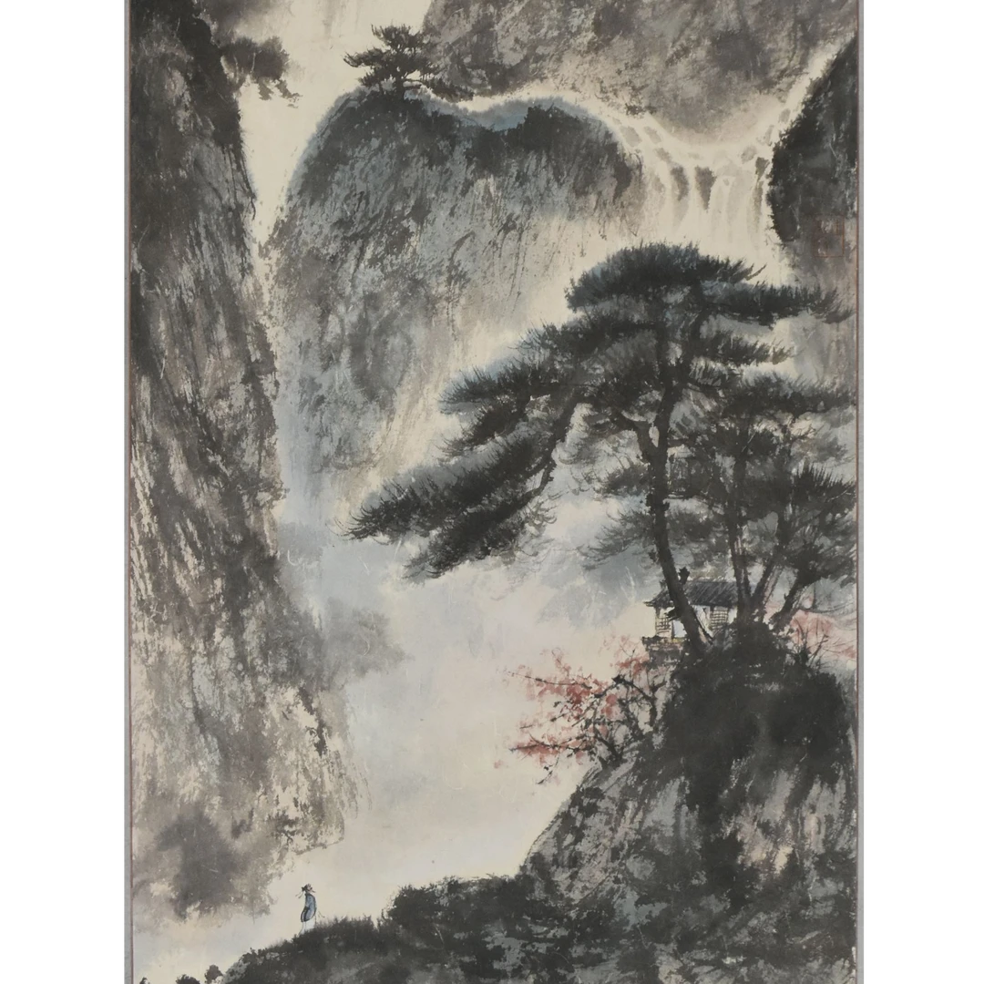 HM7207 访友图 95×45cm 纸本立轴 3.8平尺