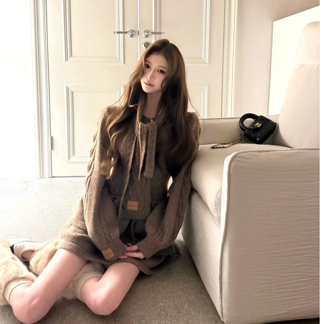 秋冬新款时尚连衣裙性感辣妹外穿千金风长袖洋气休闲百搭连衣裙女