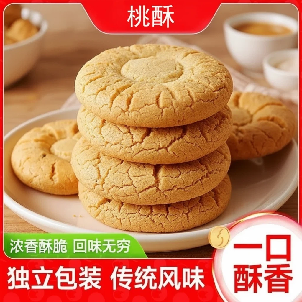 酥饼干经典美味糕点休闲解馋小零食充饥饱腹