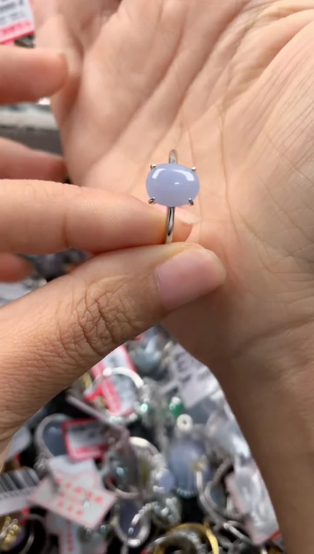 银S925镶嵌戒指翡翠111                 9