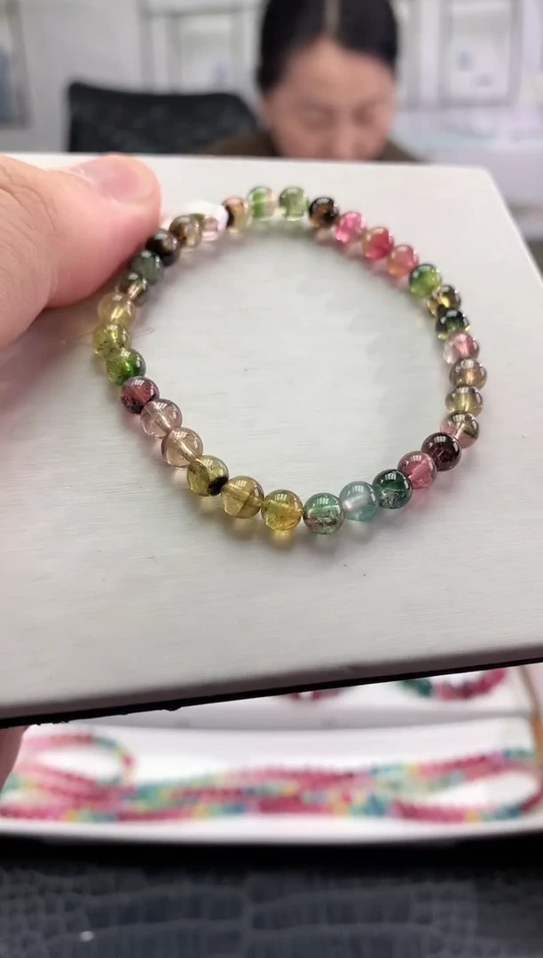 【闪购商品】碧玺手串未镶嵌多样性发一条