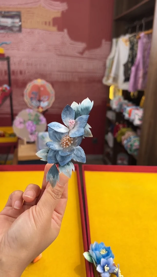 【闪购商品】刺绣非遗绒花（发饰）