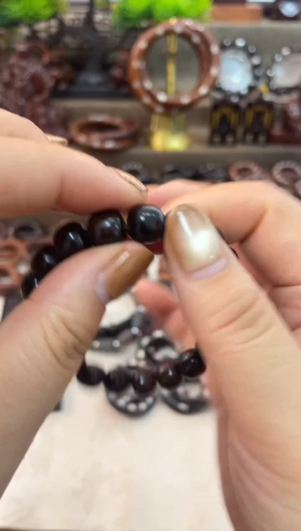 木枣木玉化1.0桶珠手串