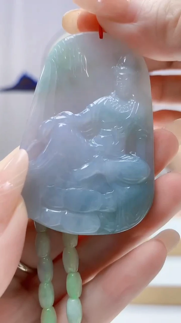 未镶嵌定制翡翠4812DD-毛货挂件赠珠链63