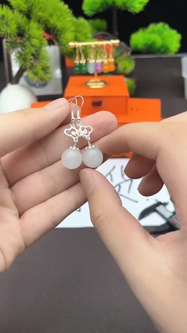 【闪购商品】水晶耳饰银S925镶嵌101000