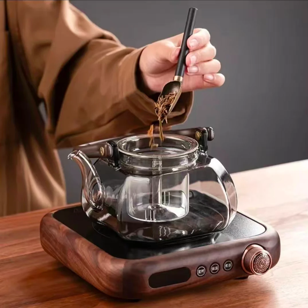 八方来财加厚耐高温全玻璃沏茶壶泡红茶煮茶器泡茶水分离单壶茶具