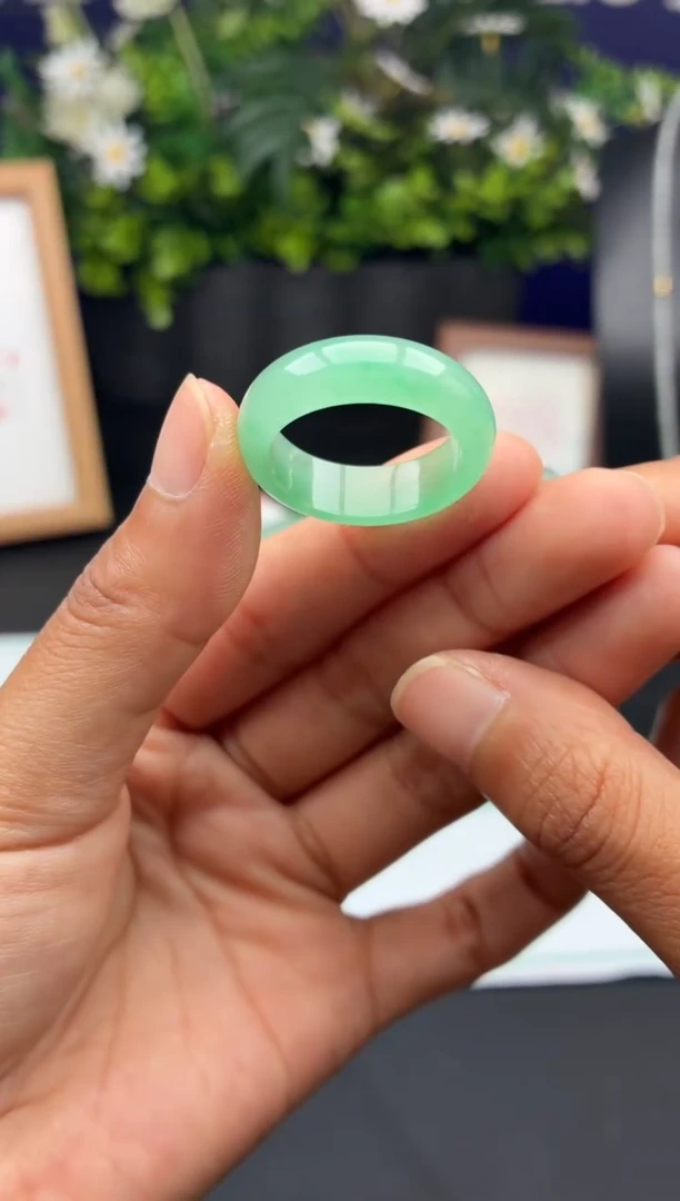 石英质玉未镶嵌戒圈非洲翠戒圈21