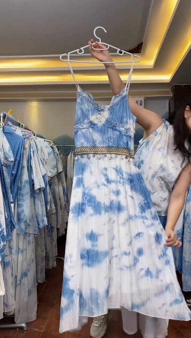 云浅蓝深 扎染服饰 183