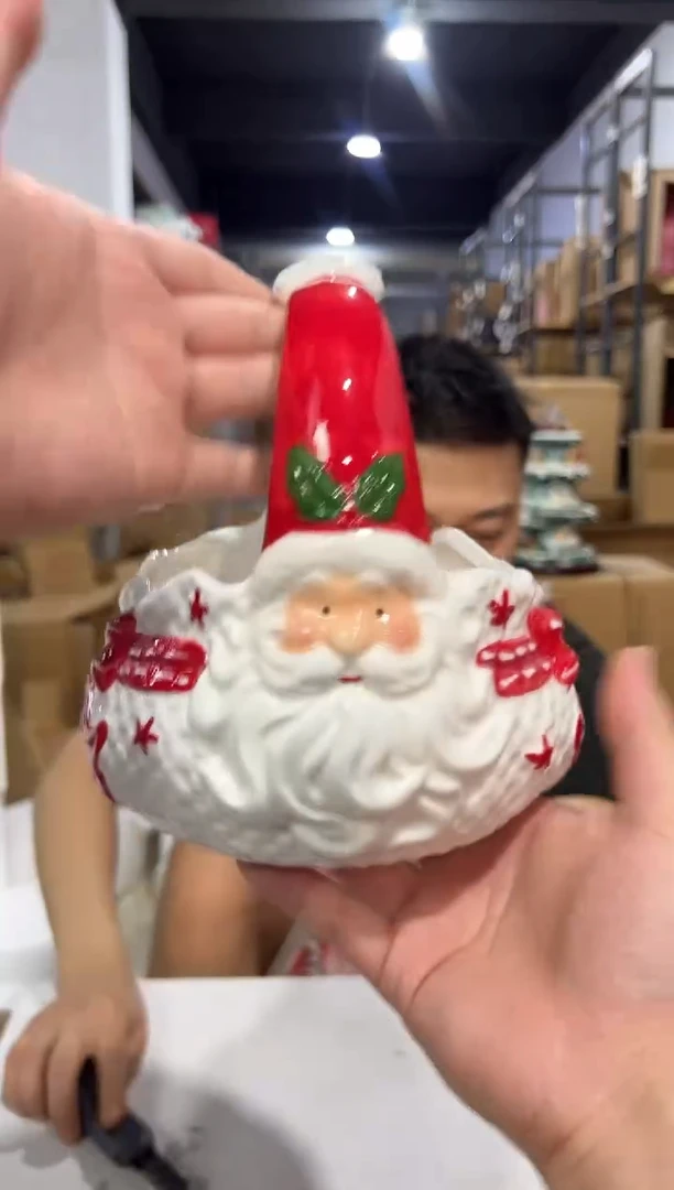 瓷片圣诞老人提篮