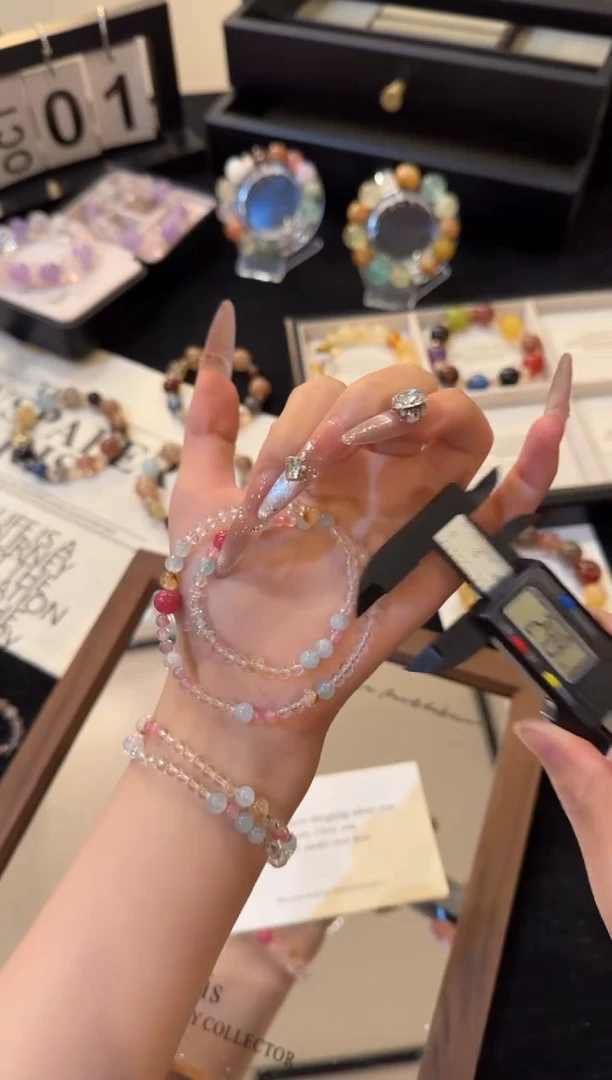 合金手链水晶海蓝宝多宝x2268