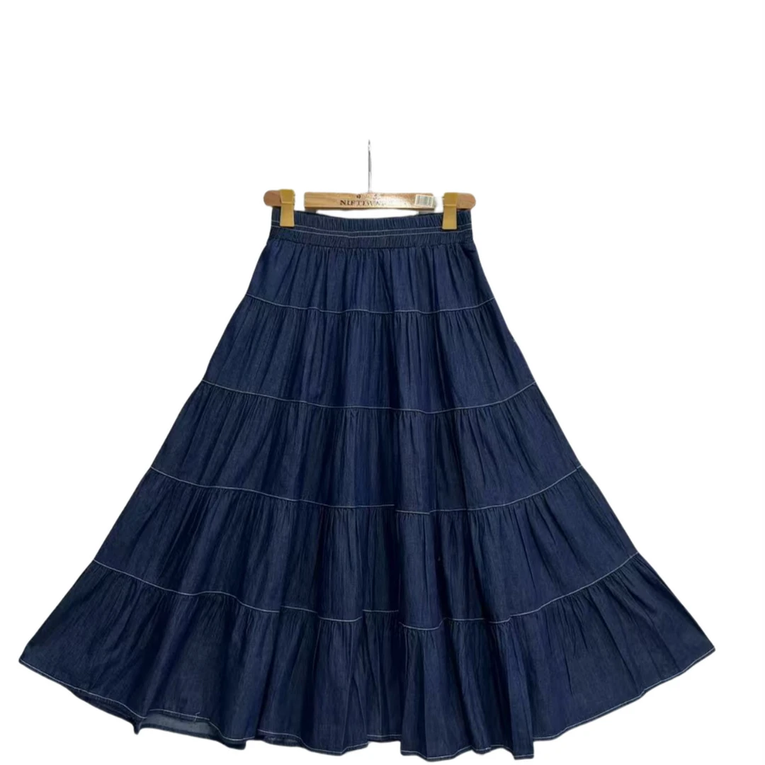 1929   纯色  百褶  设计感  时尚  百搭   舒适  半身裙