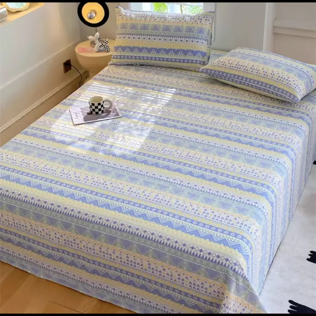 【波西纹床单】2.3*2.4米双人床单±5厘米加密印花老粗布