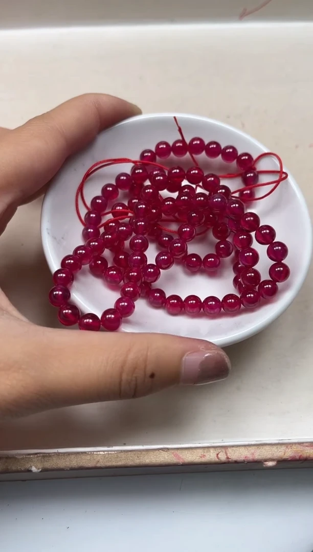 散珠未镶嵌红宝石B2151 红宝石6mm 3个11.8元