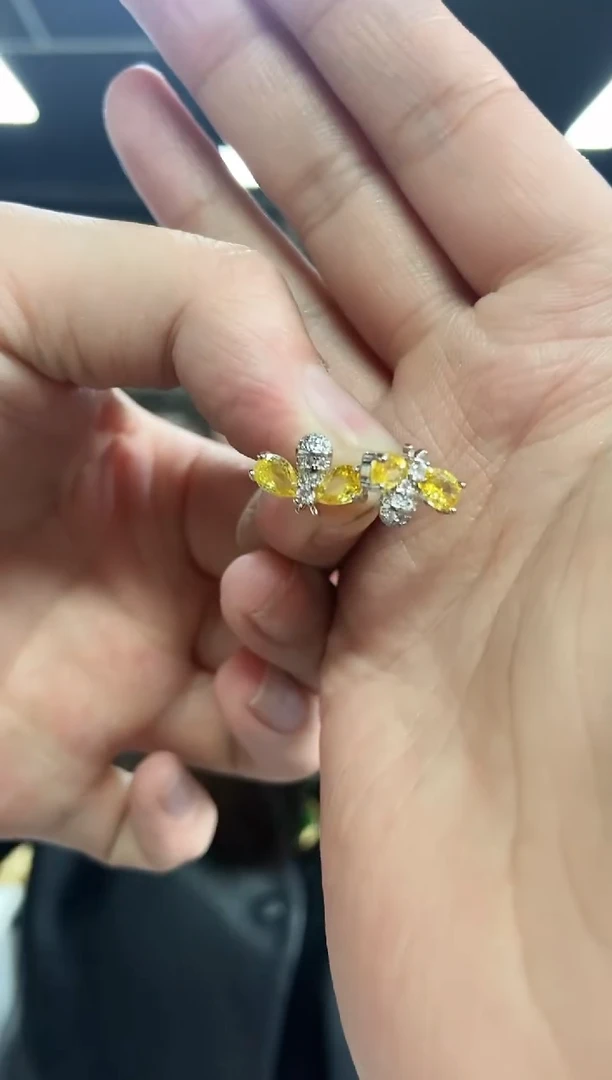 【闪购商品】水晶耳饰未镶嵌多样性发其一颜色微差