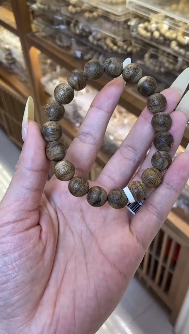 沉香手串文莱昆仑梅格圆珠单圈1.1多样性发其一