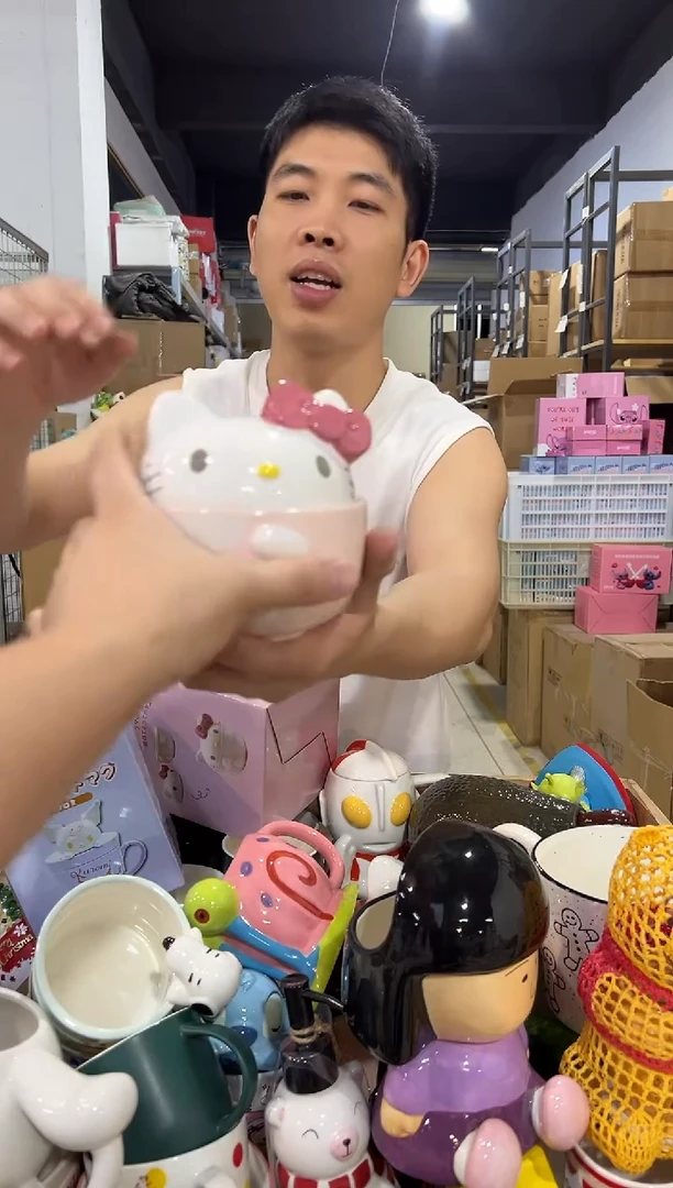 瓷片原盒Q版kt猫炖盅