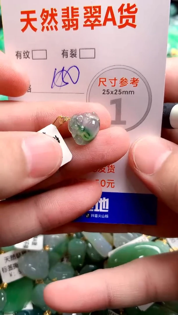 翡翠18K金镶嵌颈饰0950476538