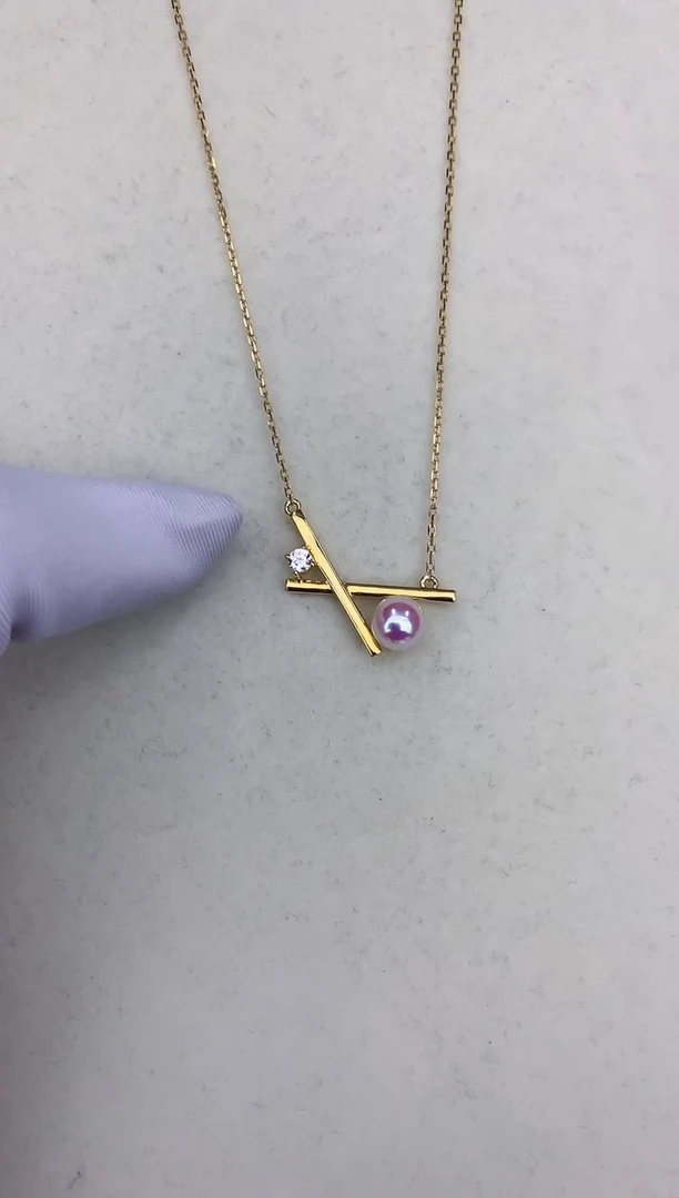 银S925镶嵌DA海水珍珠 GD053 套链