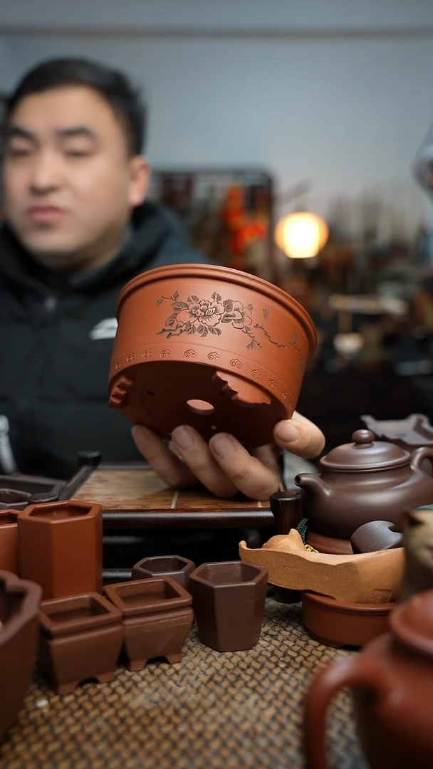 紫砂花盆用****7長木軒精品紫砂