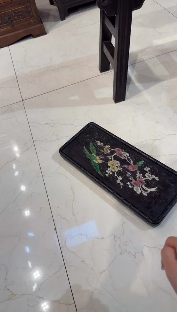 木木头款喜鹊登梅长盘98.88888