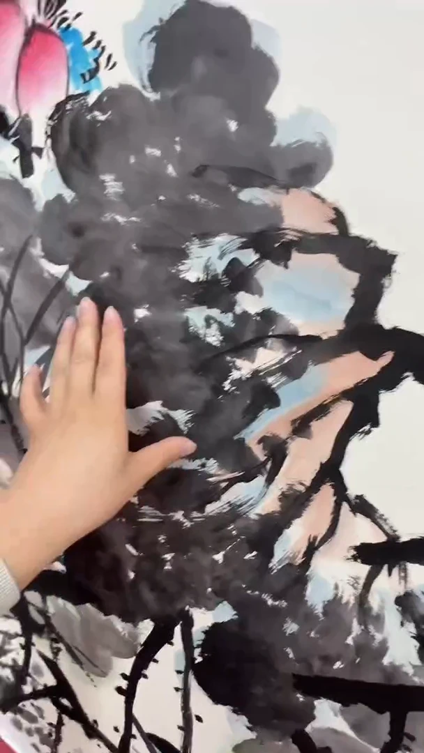 国画荷塘雅韵八尺