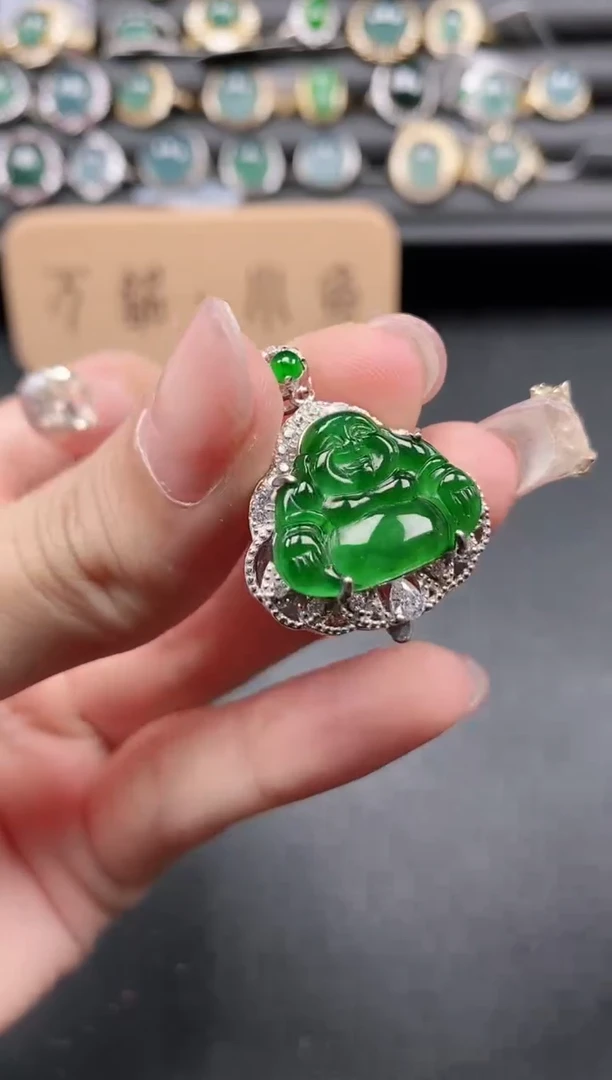 翡翠戒指银S925镶嵌51511