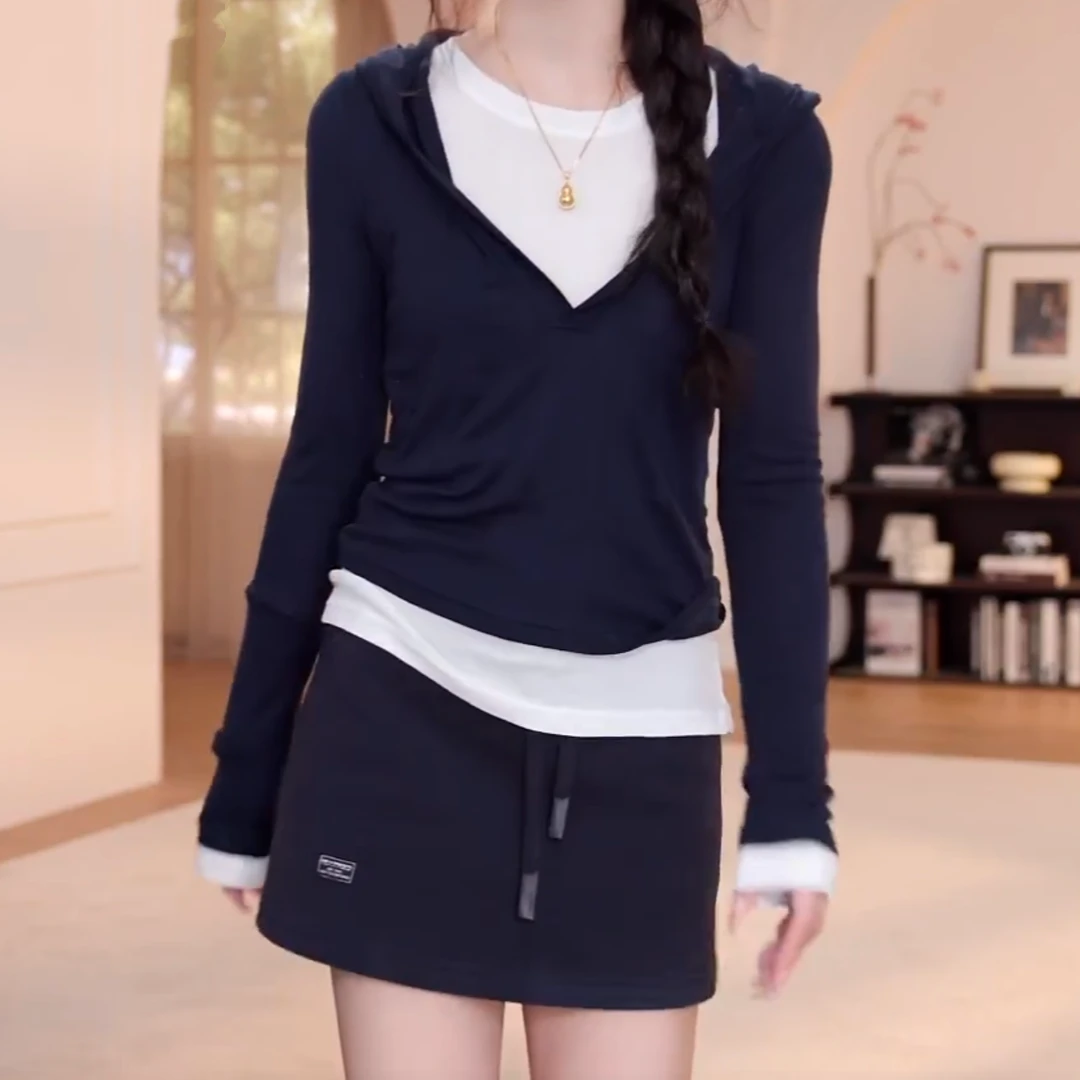 字母短裙抽绳休闲半身裙卫裙2025夏季新款设计感时尚辣妹显瘦包裙