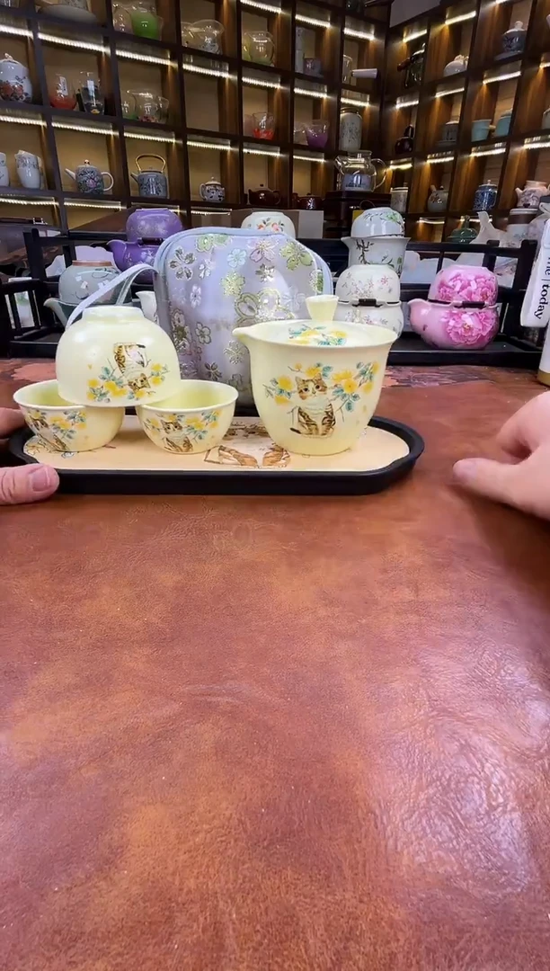 .可爱猫咪旅行套装+猫咪盘