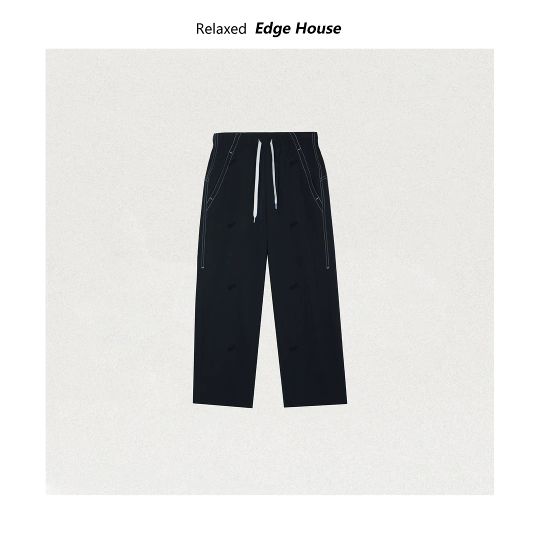 【嘻嘻家】心动一夏 素*设计师款女士夏季休闲裤高腰显瘦显比例