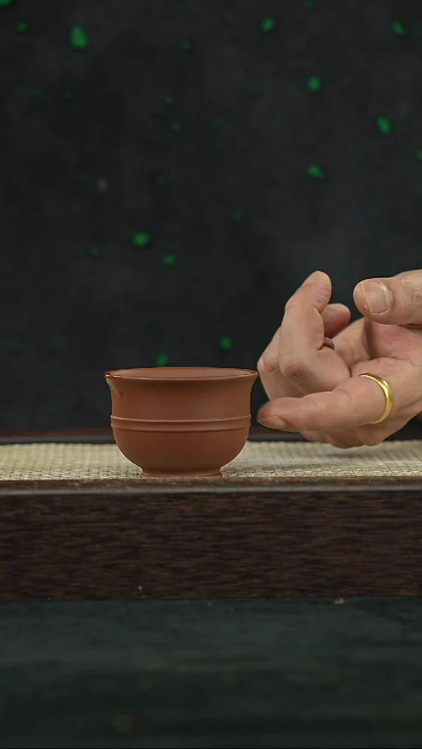 紫砂其他@@YZGT17456黄龙正砂-腰线杯（底槽清）