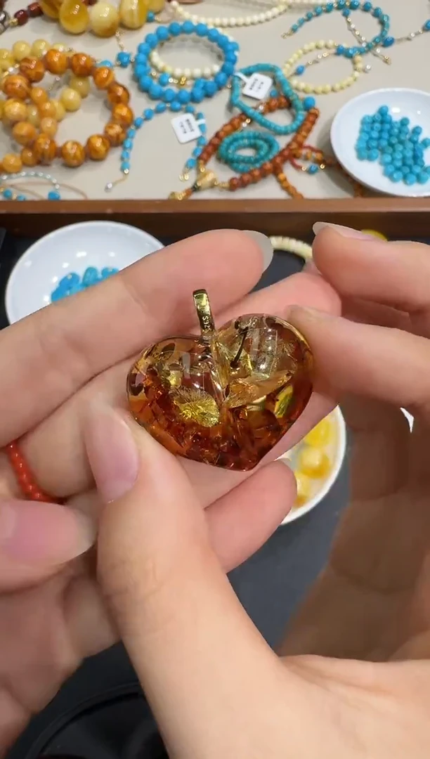 琥珀颈饰未镶嵌X1119-1195-130