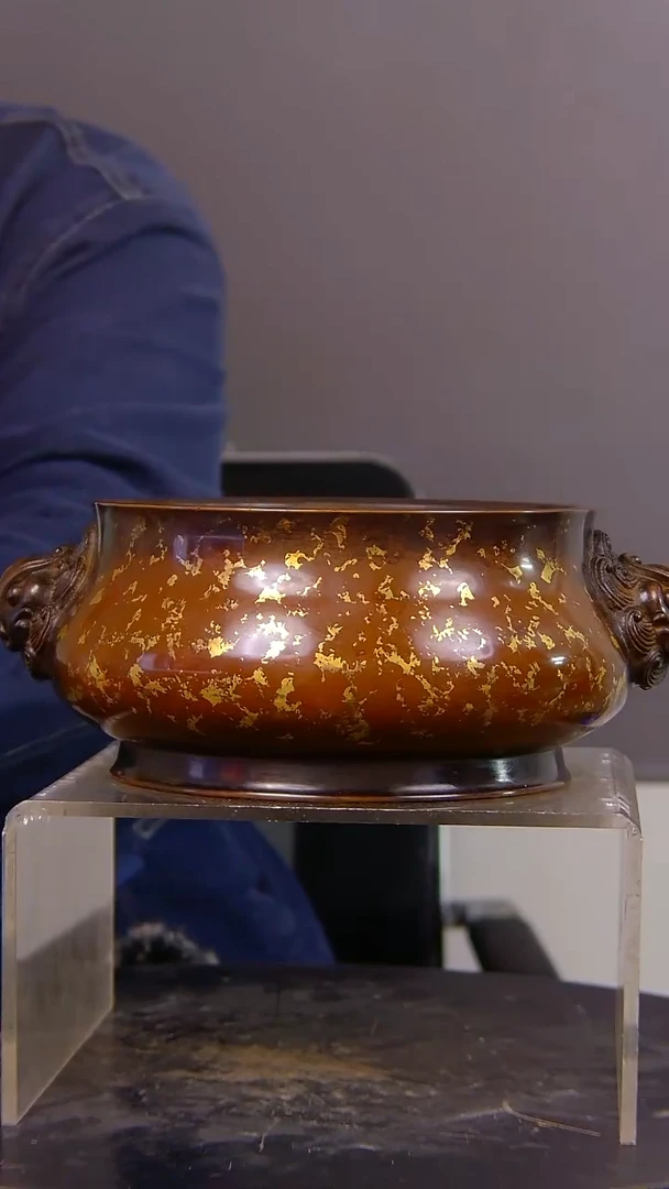 用****6山水铜缘紫铜香炉结缘1111