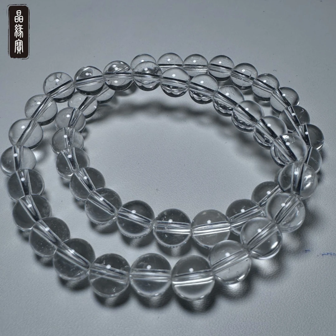 【晶缘宝】天然白水晶清新简约手链8-9mm
