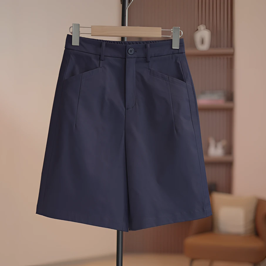 【蕊蕊】时尚高腰百搭显瘦五分阔腿裤-K17805