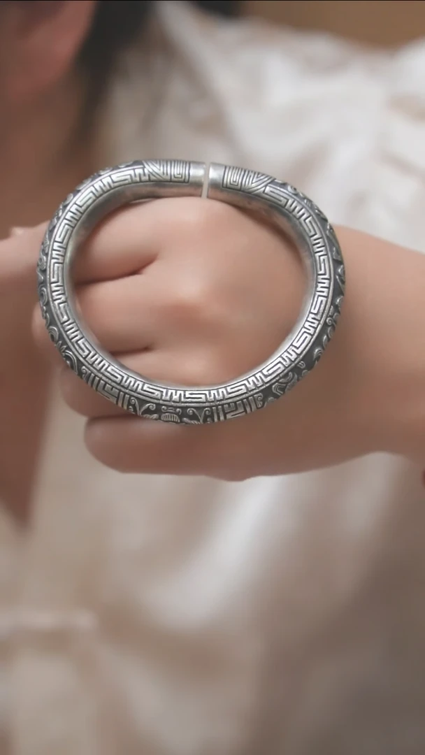 无925银珠宝奇石手镯