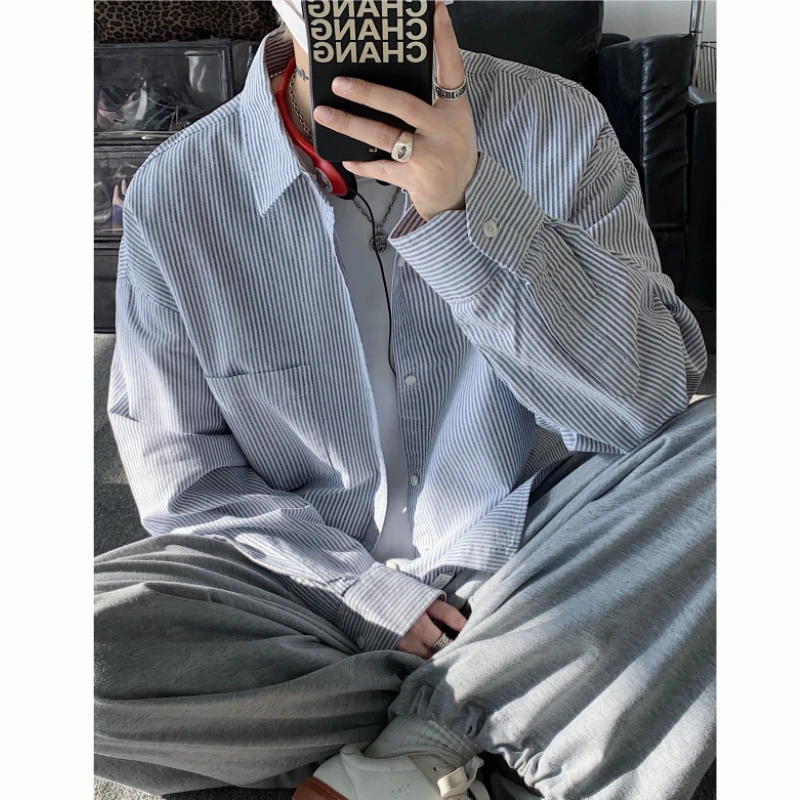 纯 棉 条 纹 衬衫