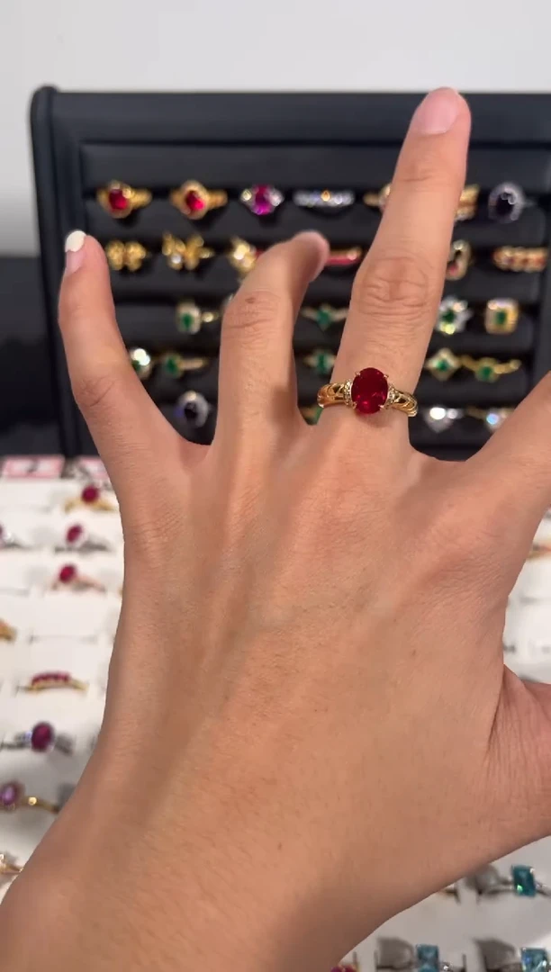 【闪购商品】红宝石戒指银S925镶嵌10.20