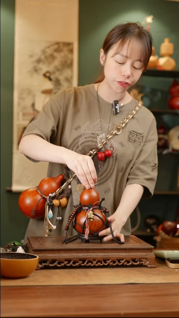 393号精品天然大漆酒葫芦一物一拍~