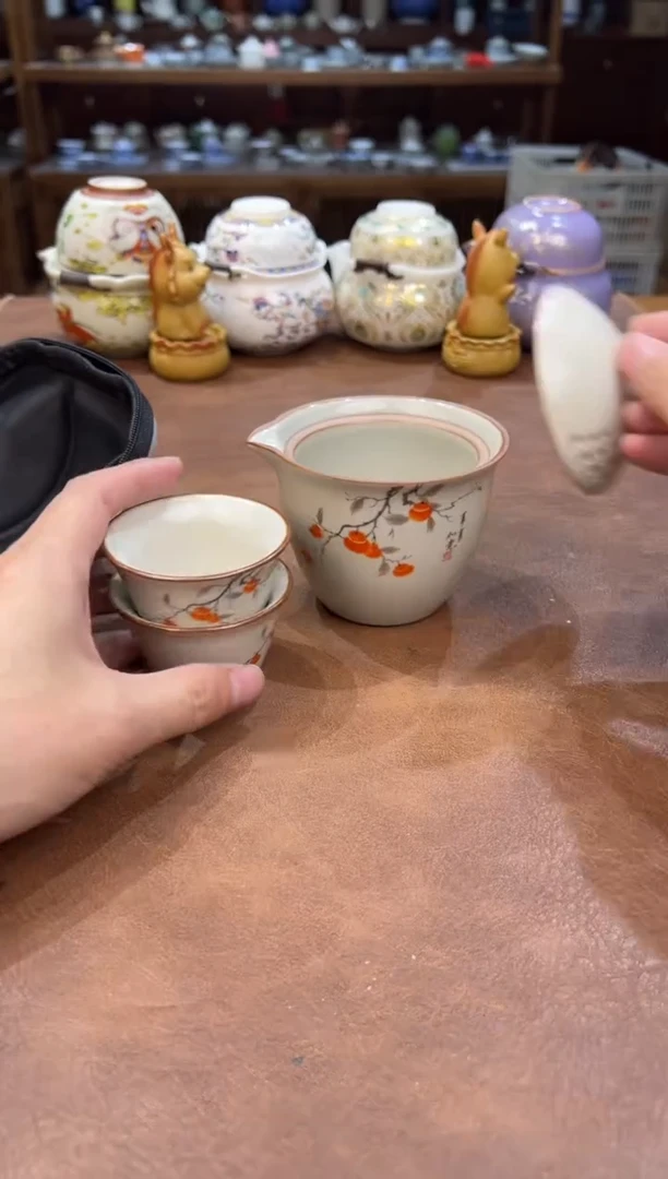 真的很便宜会开片的旅行茶具